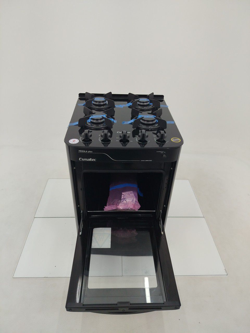 FOGAO ESMALTEC 4115 4 BOCAS PÉROLA GLASS - PR
