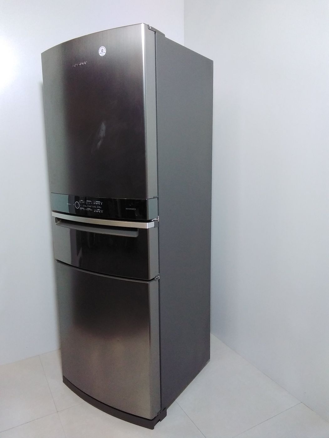REFRIGERADOR BRASTEMP 3 PORTAS 419L  PL - INO