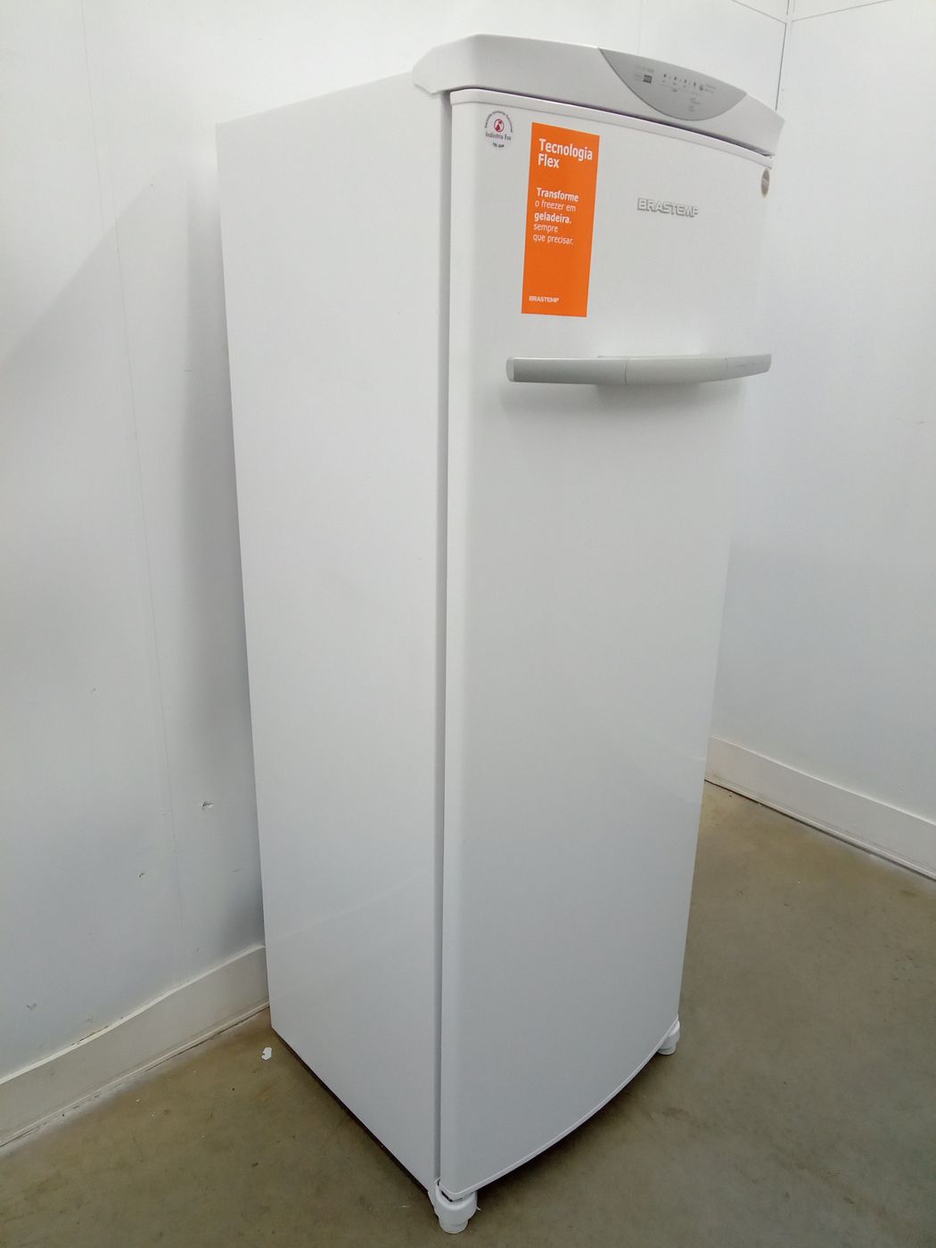 Freezer Brastemp 228l Vertical Flex Frost Free 1 Porta Branco TudoBônus