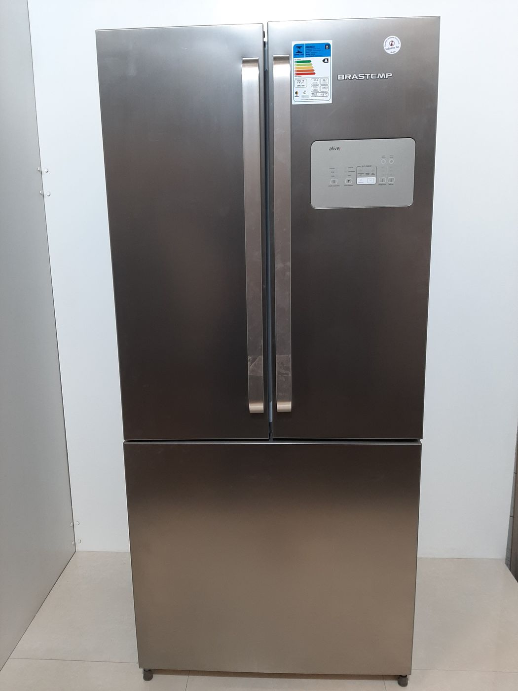 REFRIGERADOR BRASTEMP 3PORTAS 540L PL - INOX