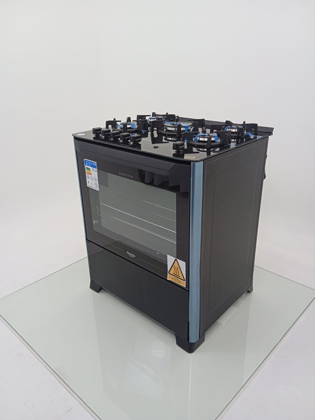 FOGAO DAKO 5 BOCAS MESA DE VIDRO MAGISTER - P