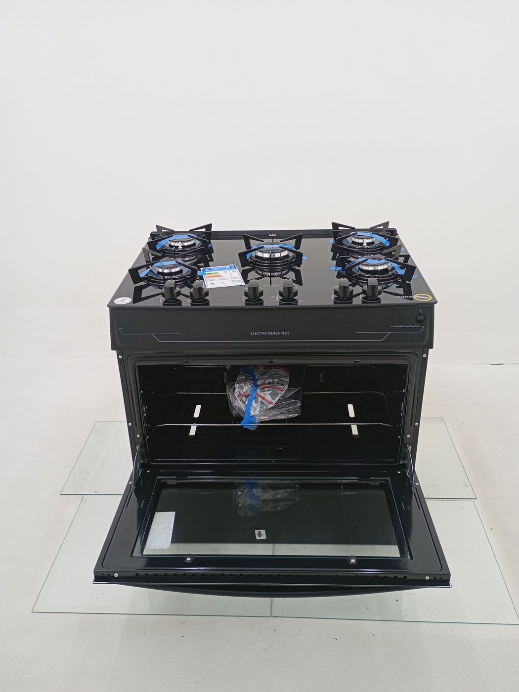 FOGAO ITATIAIA 5 BOCAS ELECTRA GLASS PLUS - P