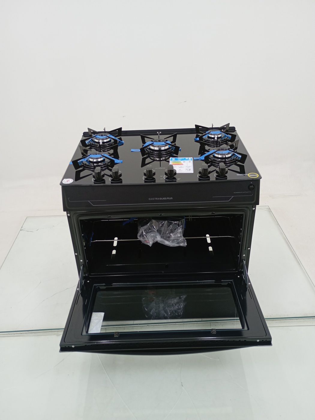 FOGAO ITATIAIA 5 BOCAS ELECTRA GLASS PLUS - P