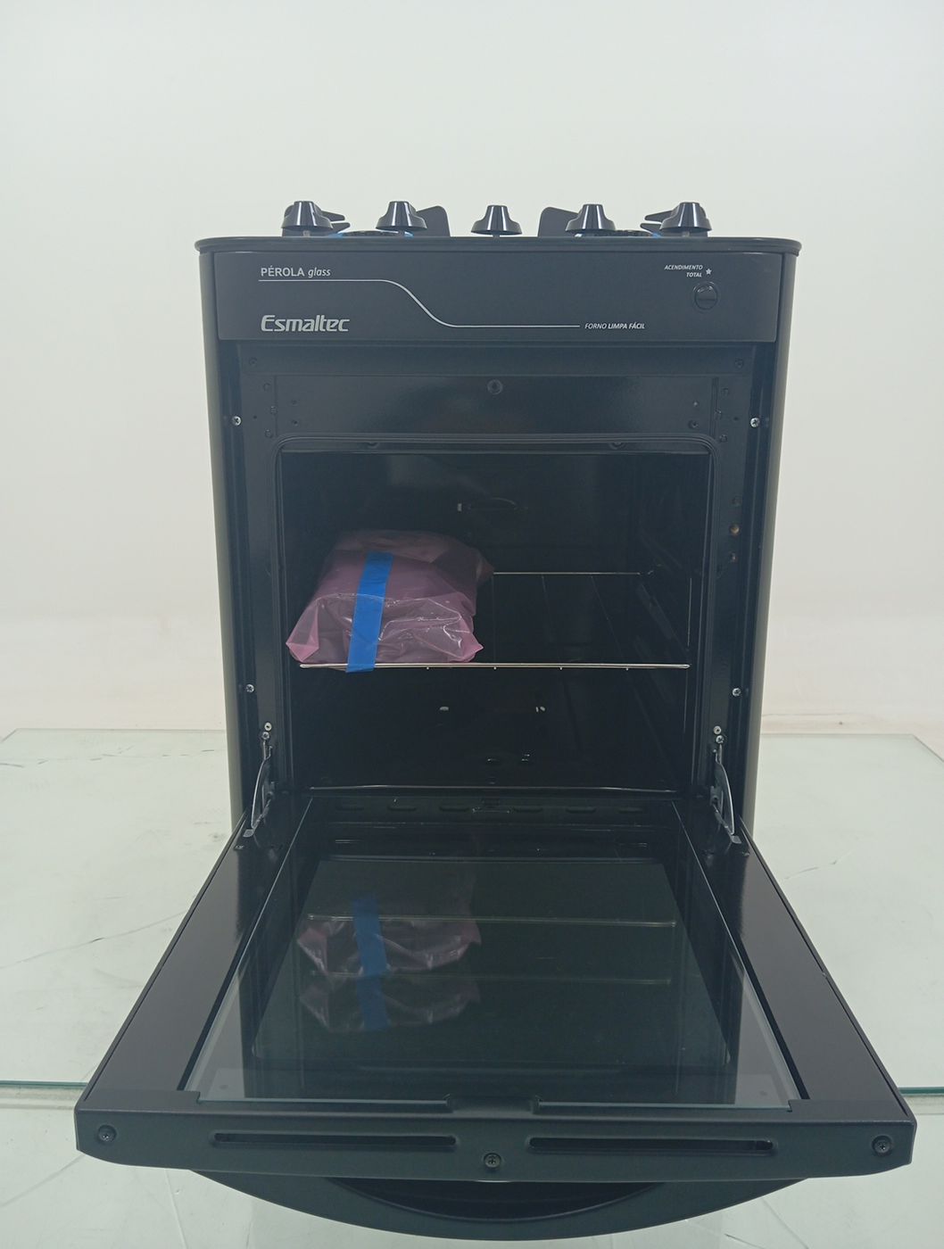 FOGAO ESMALTEC 4115 4 BOCAS PÉROLA GLASS - PR