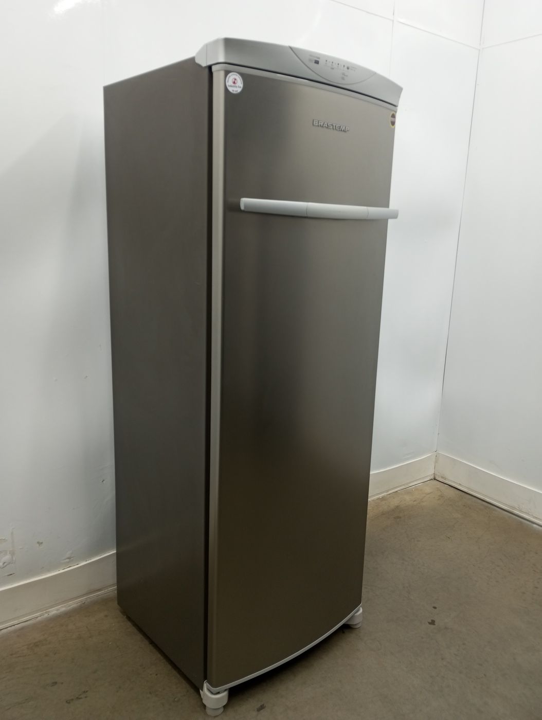 Freezer Brastemp 228l Vertical Flex Frost Free 1 Porta Inox TudoBônus