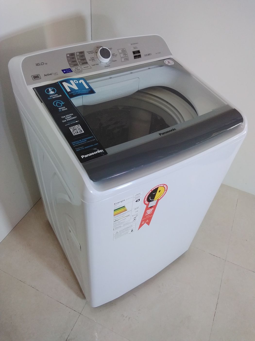LAVADORA PANASONIC ACTIVE FOAM SISTEM 16KG