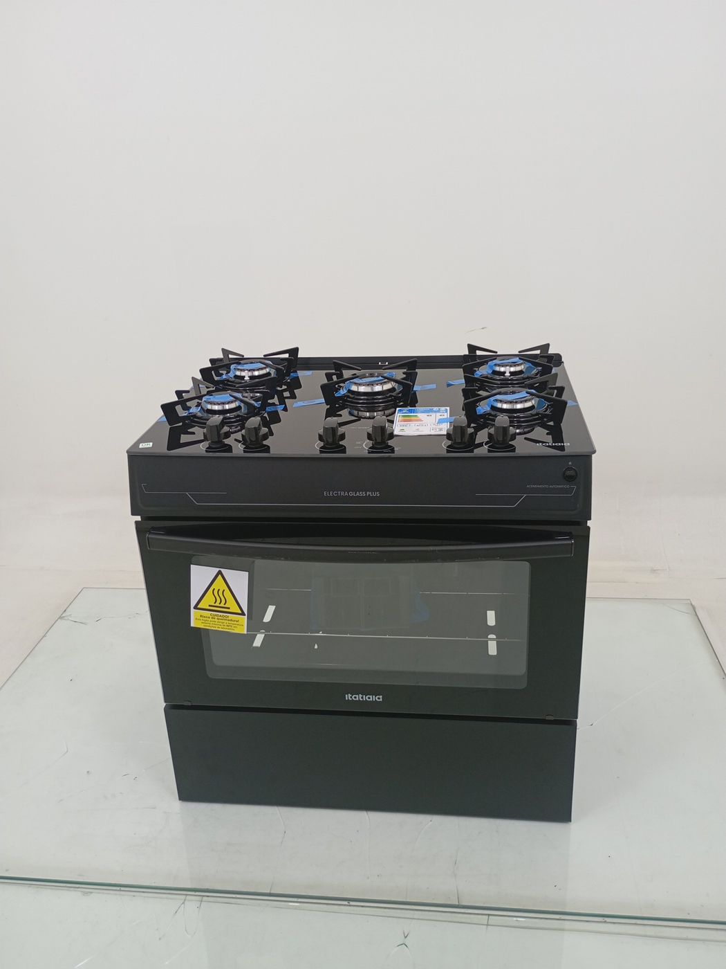 FOGAO ITATIAIA 5 BOCAS ELECTRA GLASS PLUS - P