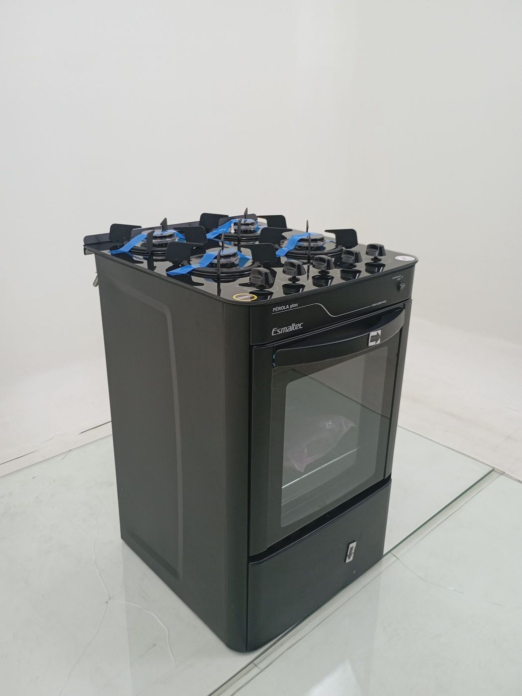 FOGAO ESMALTEC 4115 4 BOCAS PÉROLA GLASS - PR