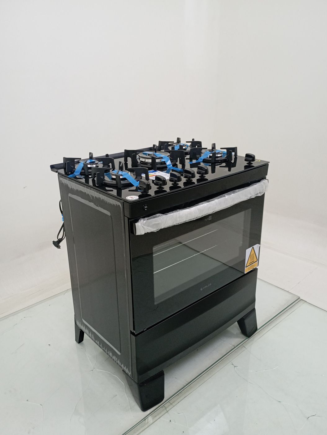 FOGAO ATLAS 5 BOCAS COM MESA DE VIDRO AGILE U