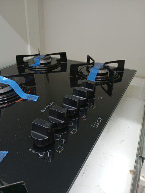 COOKTOP ATLAS À GÁS 5 BOCAS UTOP - PRETO