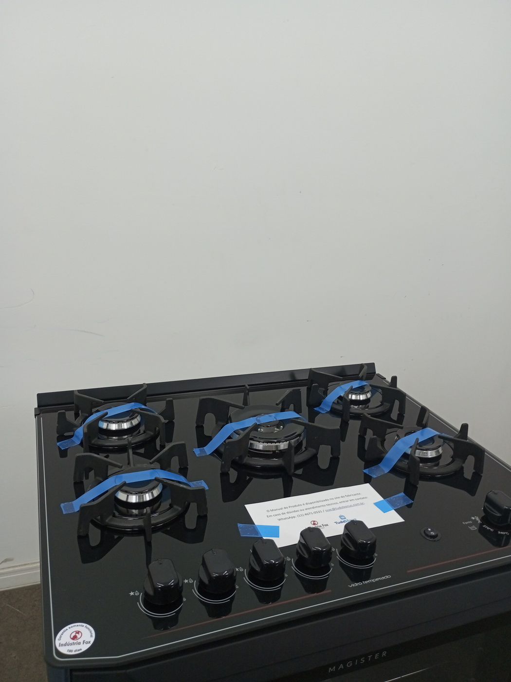 FOGAO DAKO 5 BOCAS MESA DE VIDRO MAGISTER - P