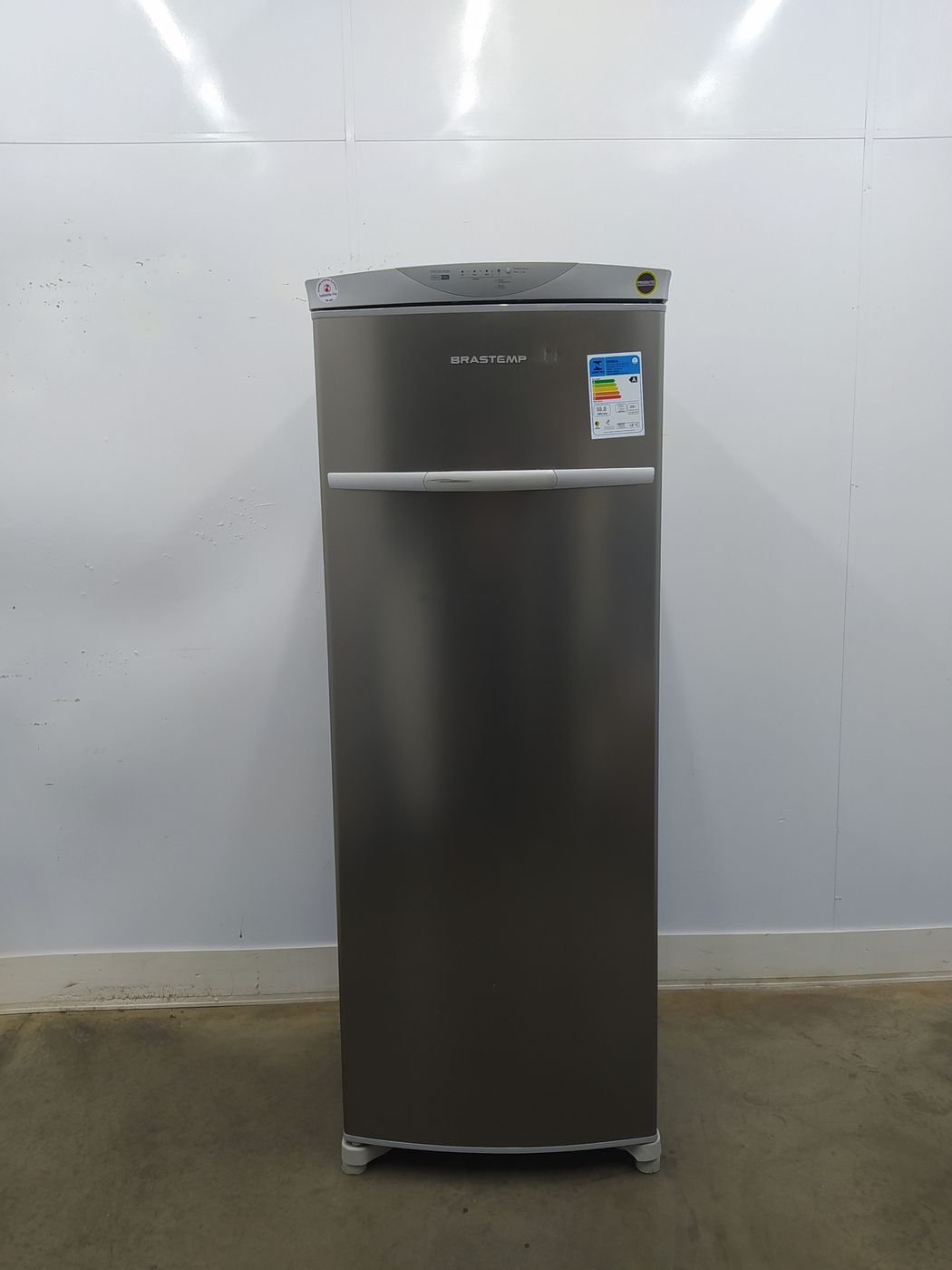 Freezer Brastemp 228l Vertical Flex Frost Free 1 Porta Inox TudoBônus
