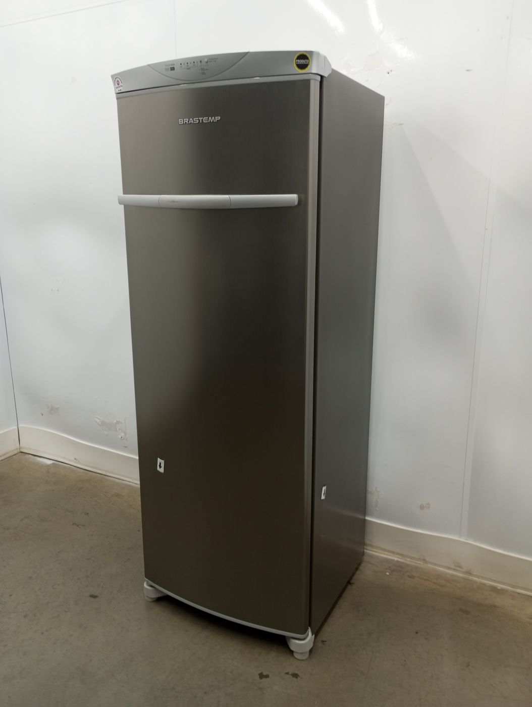 Freezer Brastemp 228l Vertical Flex Frost Free 1 Porta Inox TudoBônus
