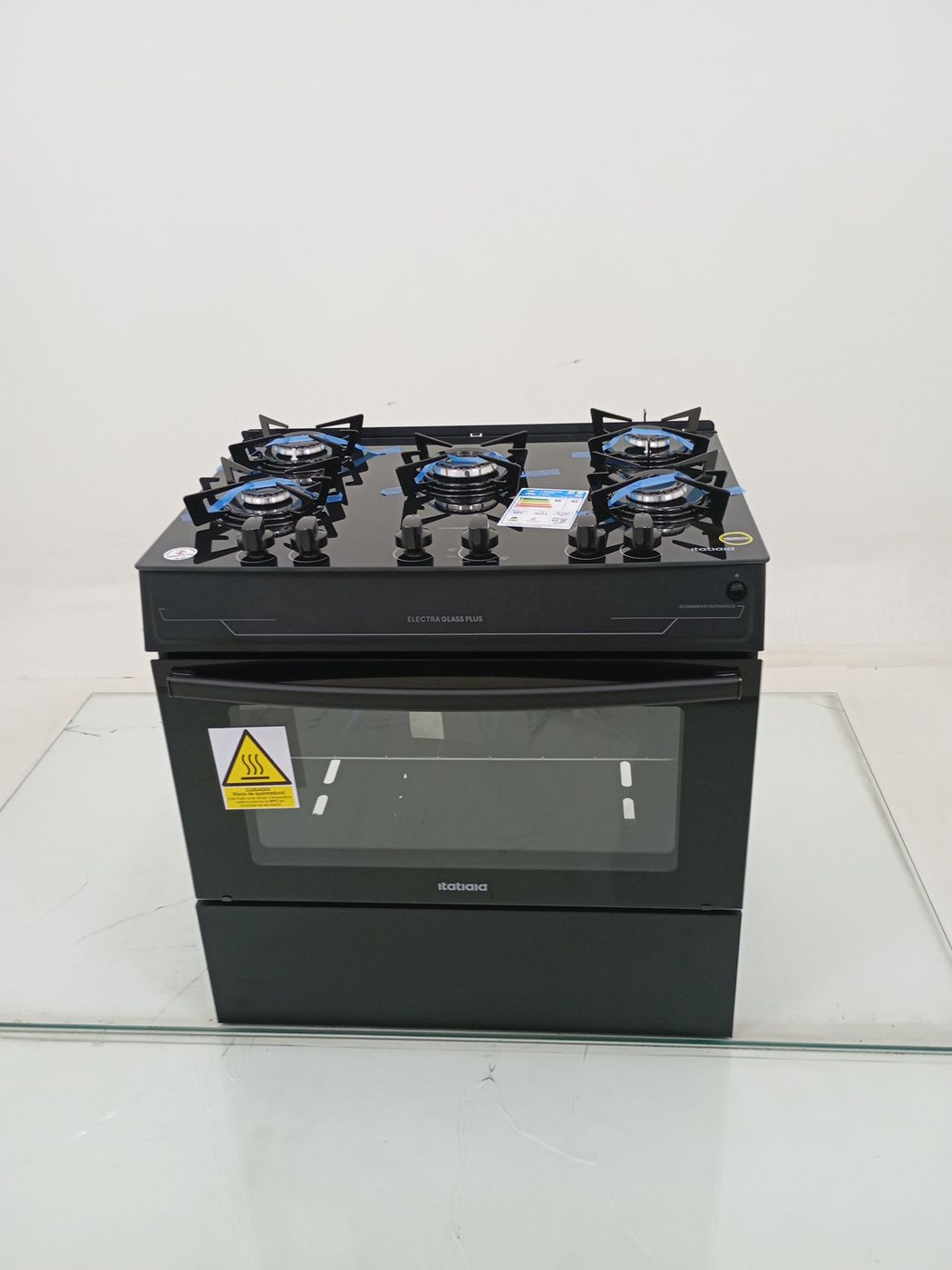 FOGAO ITATIAIA 5 BOCAS ELECTRA GLASS PLUS - P