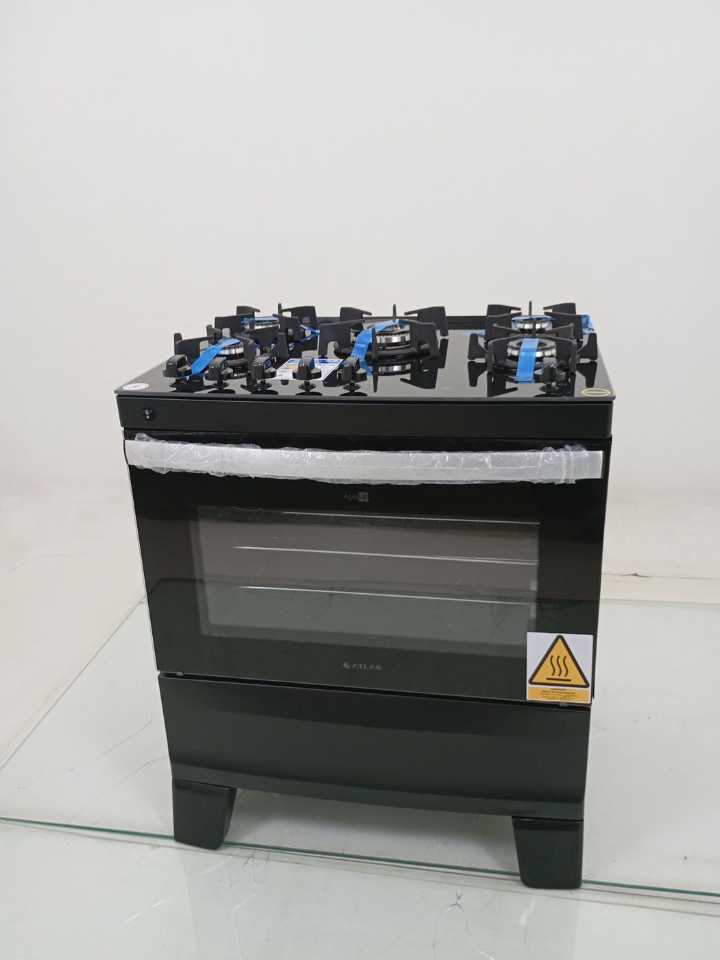 FOGAO ATLAS 5 BOCAS COM MESA DE VIDRO AGILE U