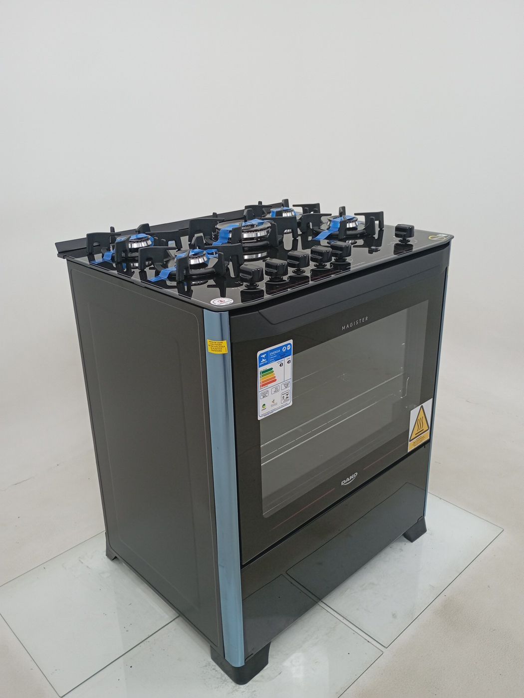 FOGAO DAKO 5 BOCAS MESA DE VIDRO MAGISTER - P