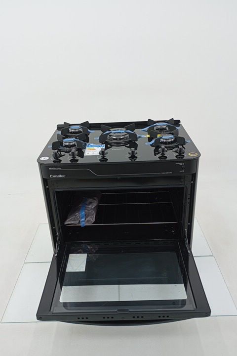 FOGAO ESMALTEC PEROLA GLASS 5 BOCAS MESA DE V