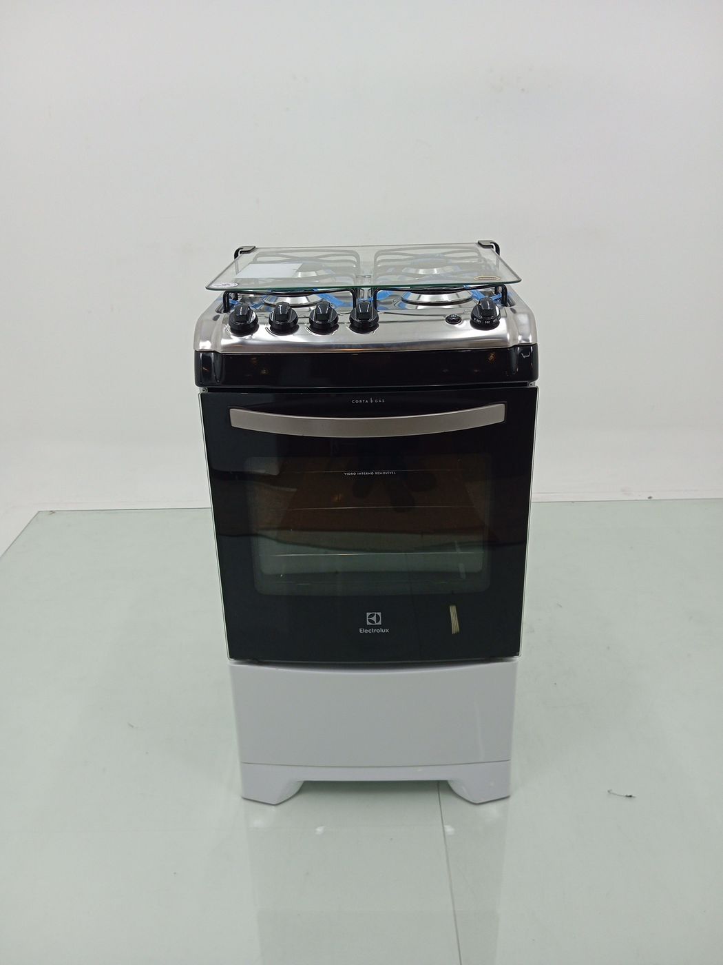 FOGAO ELECTROLUX 52LBU  4 BOCAS VIDRO INTERNO