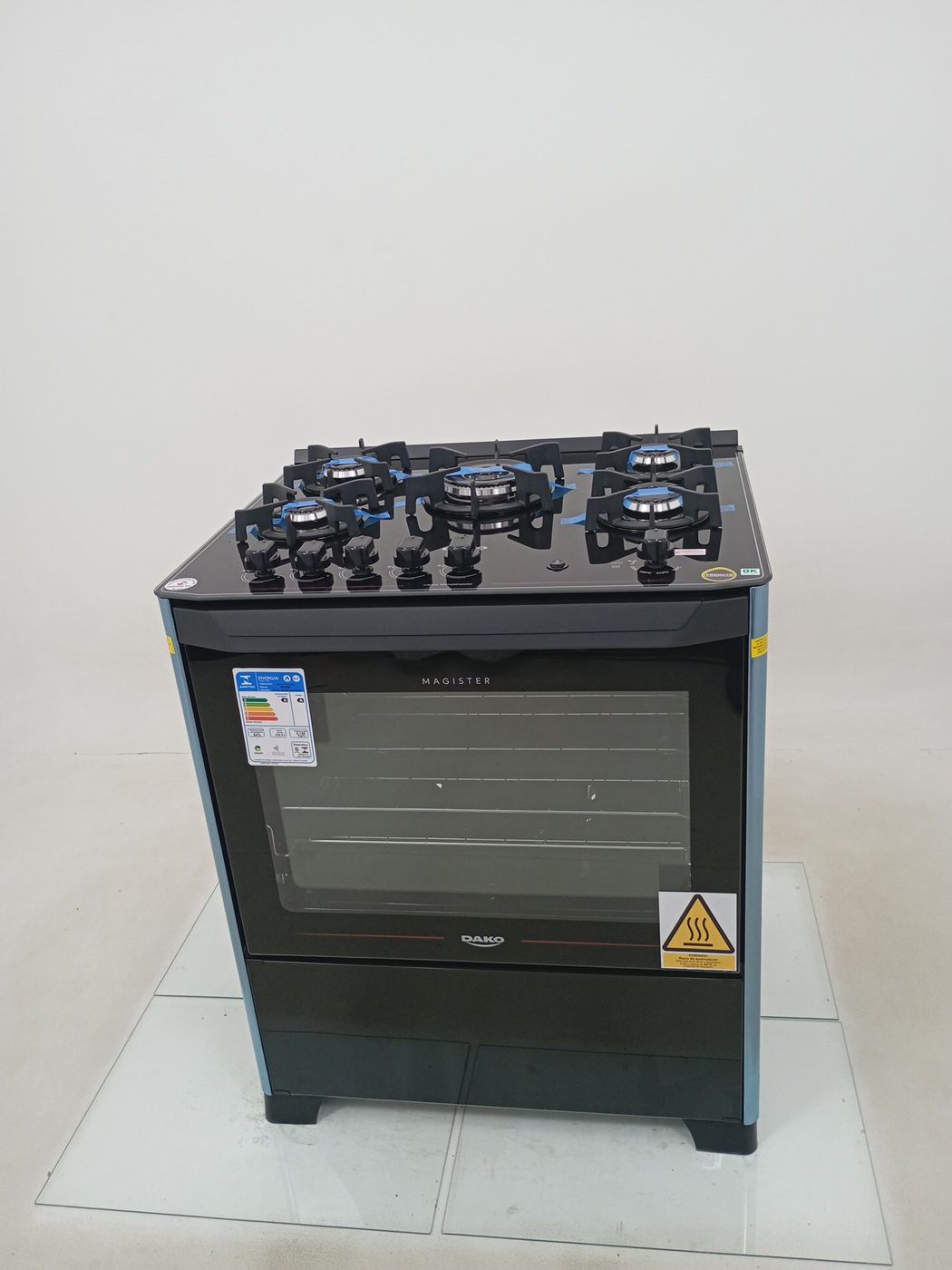 FOGAO DAKO 5 BOCAS MESA DE VIDRO MAGISTER - P