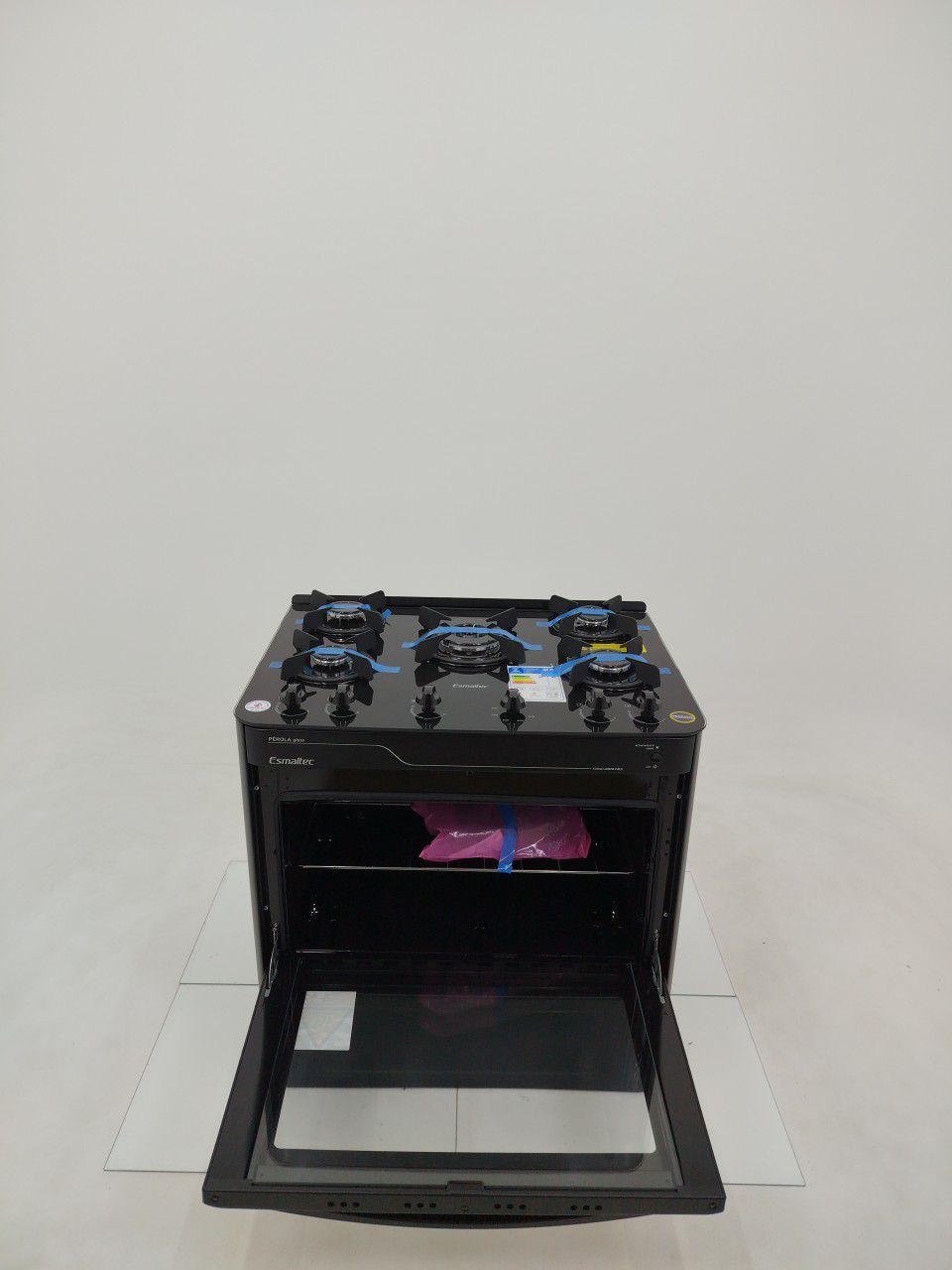 FOGAO ESMALTEC PEROLA GLASS 5 BOCAS MESA DE V