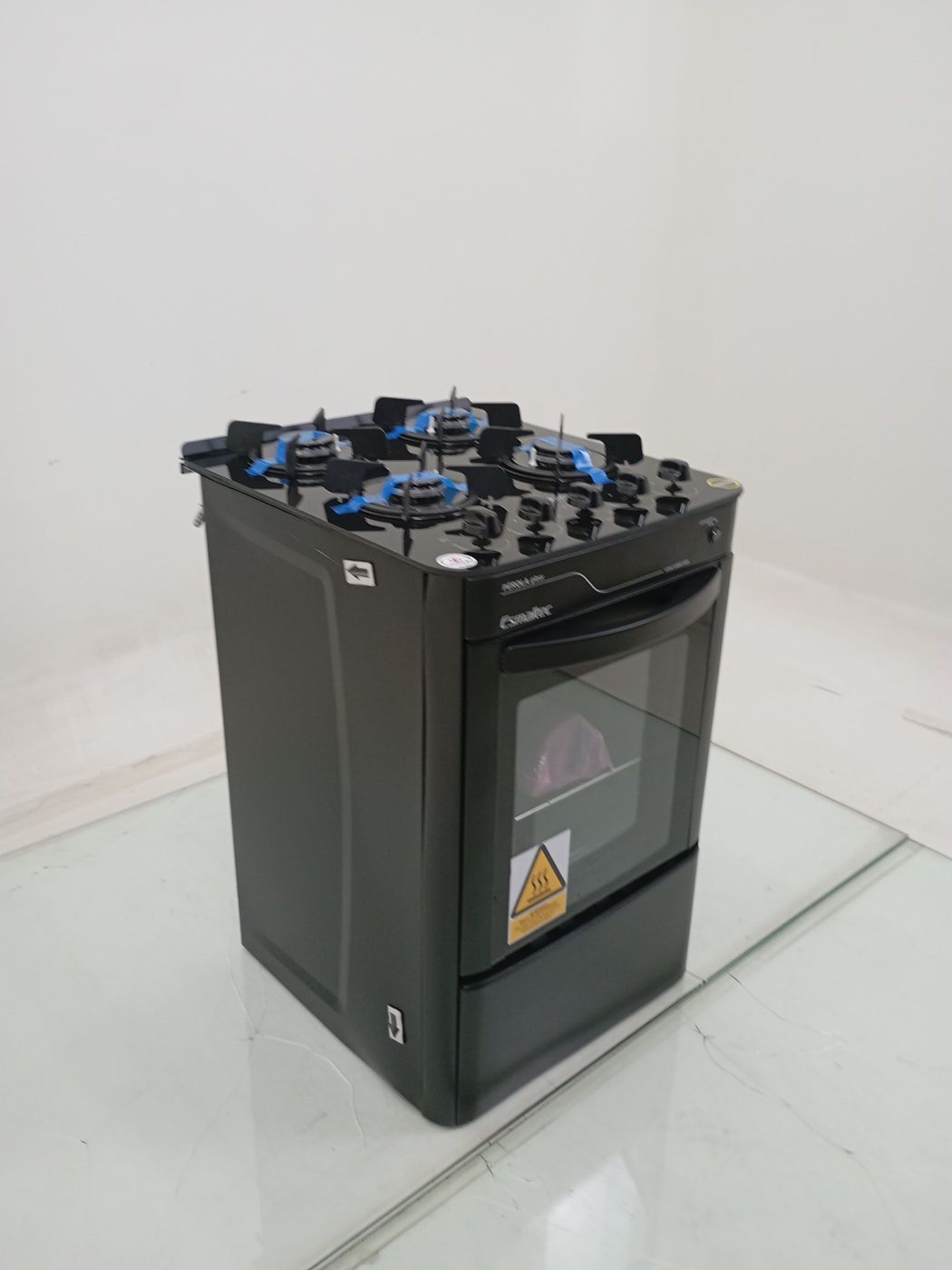 FOGAO ESMALTEC 4115 4 BOCAS PÉROLA GLASS - PR