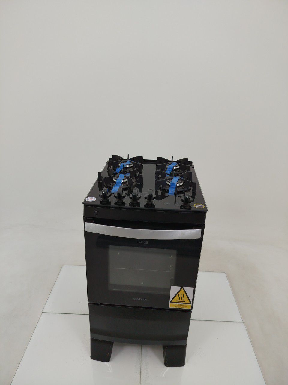 FOGAO ATLAS 4 BOCAS COM MESA DE VIDRO AGILE U