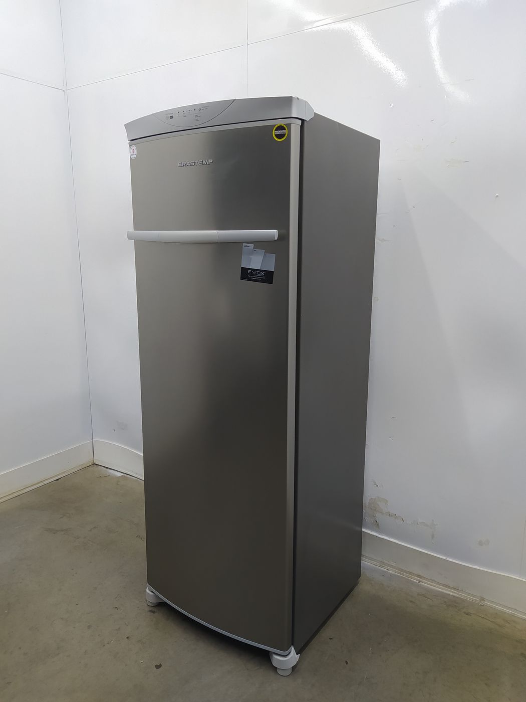 Freezer Brastemp 228l Vertical Flex Frost Free 1 Porta Inox TudoBônus