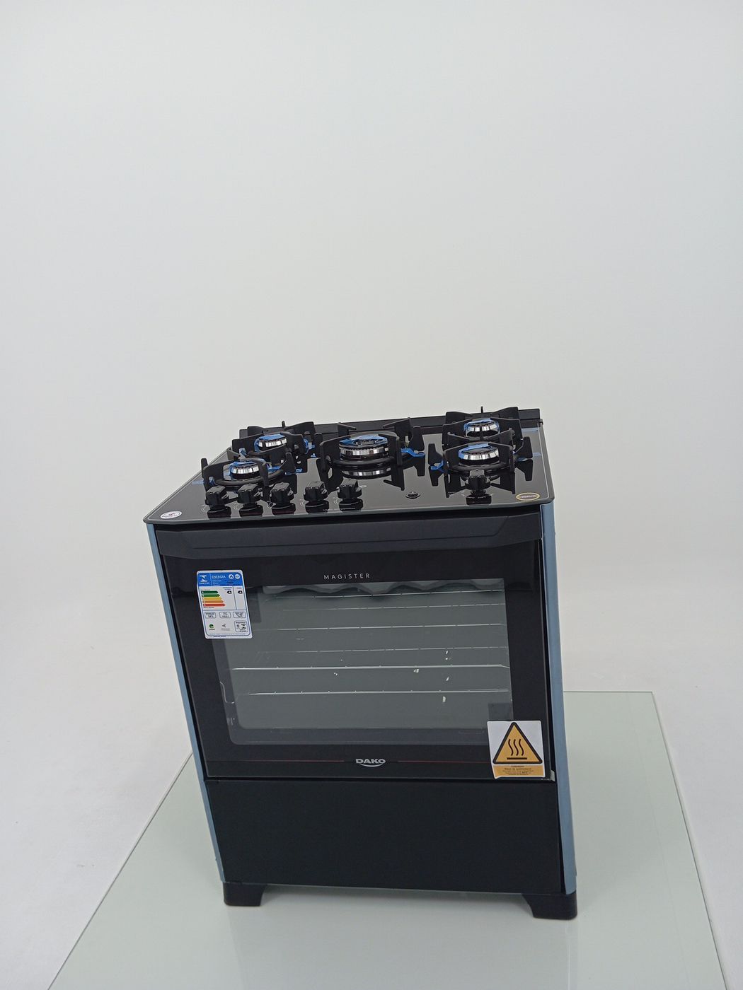 FOGAO DAKO 5 BOCAS MESA DE VIDRO MAGISTER - P