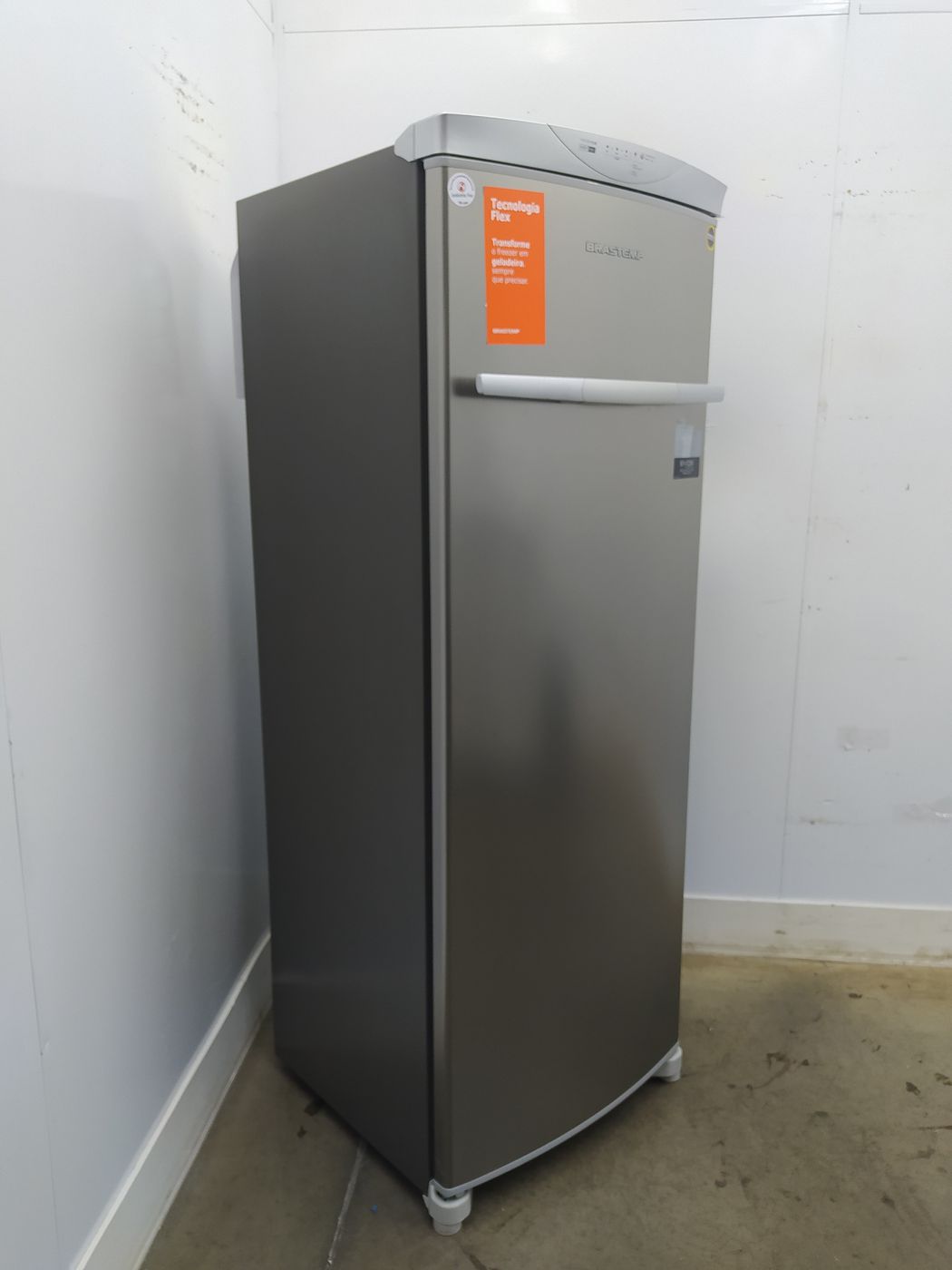 Freezer Brastemp 228l Vertical Flex Frost Free 1 Porta Inox TudoBônus