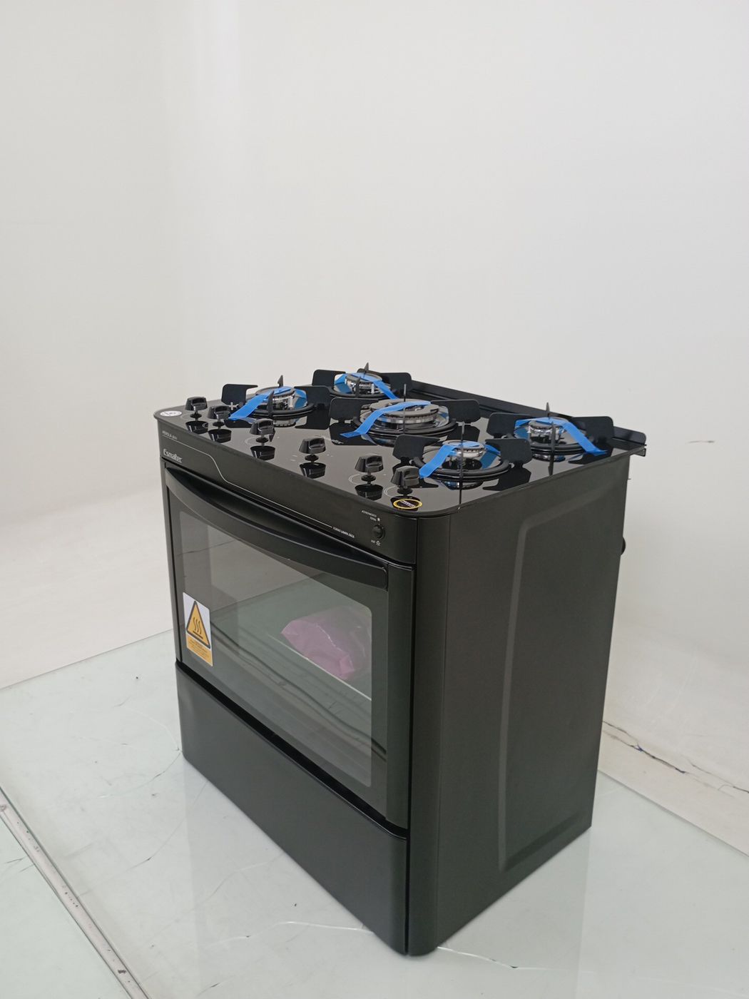 FOGAO ESMALTEC PEROLA GLASS 5 BOCAS MESA DE V