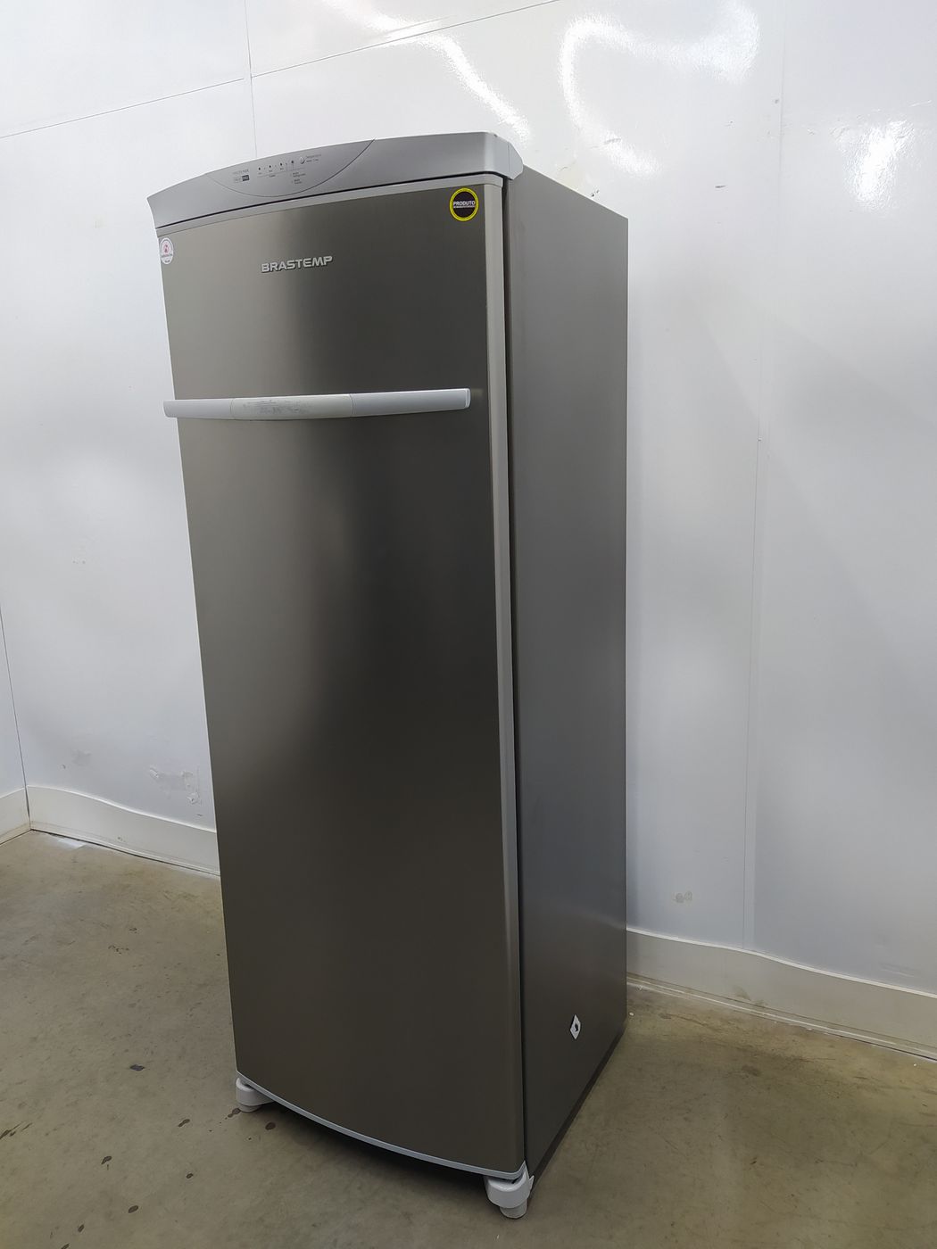 Freezer Brastemp 228l Vertical Flex Frost Free 1 Porta Inox TudoBônus