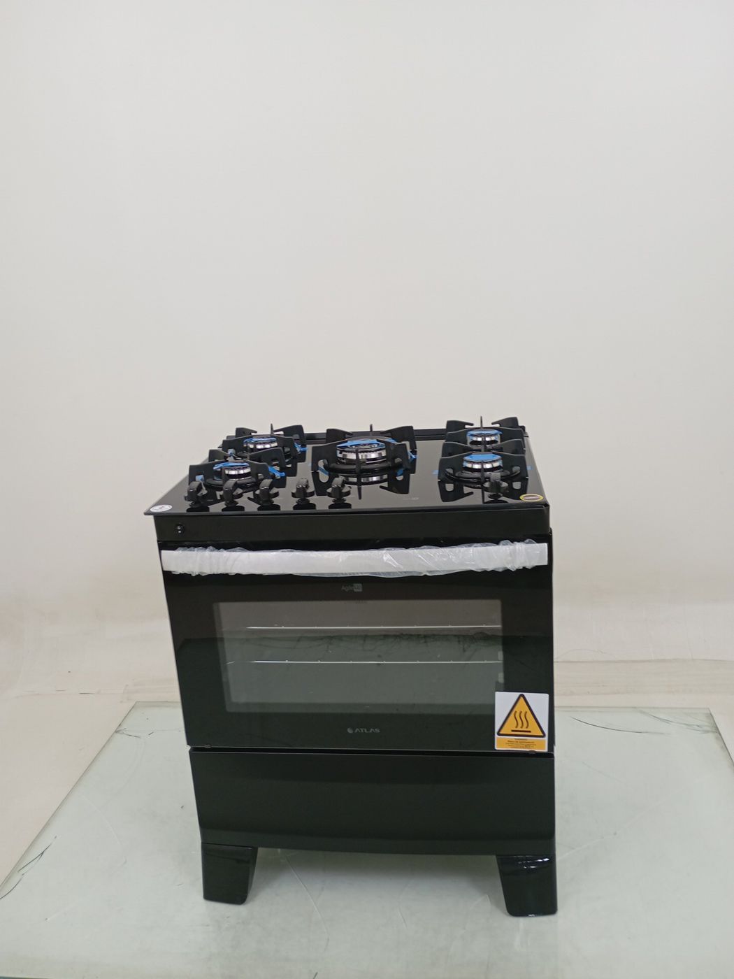 FOGAO ATLAS 5 BOCAS COM MESA DE VIDRO AGILE U