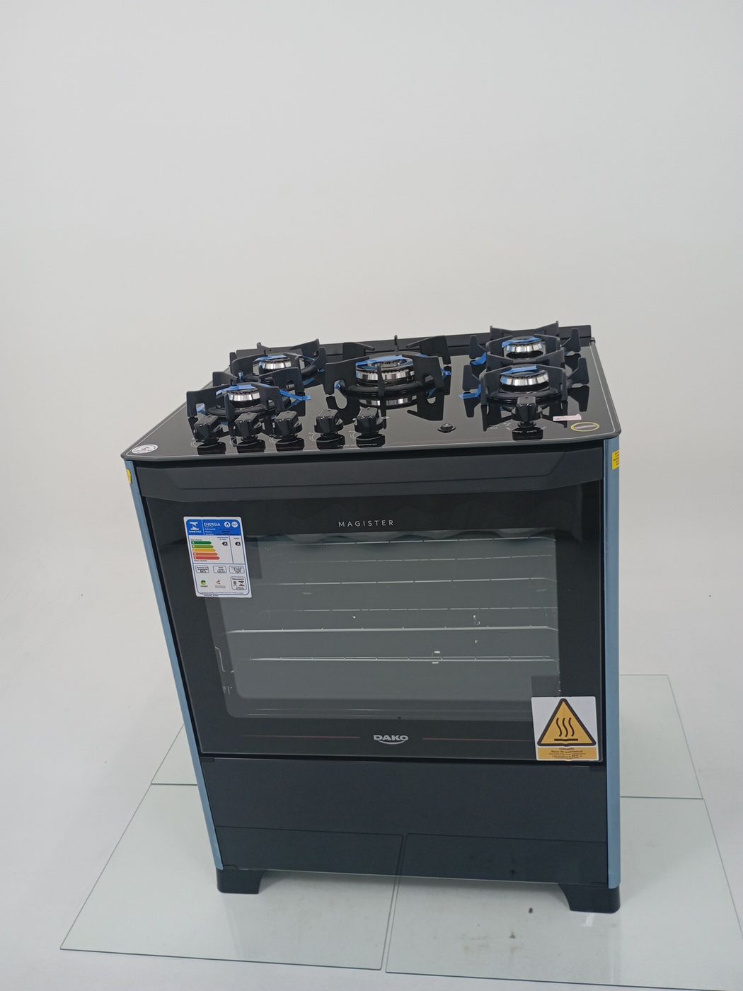FOGAO DAKO 5 BOCAS MESA DE VIDRO MAGISTER - P