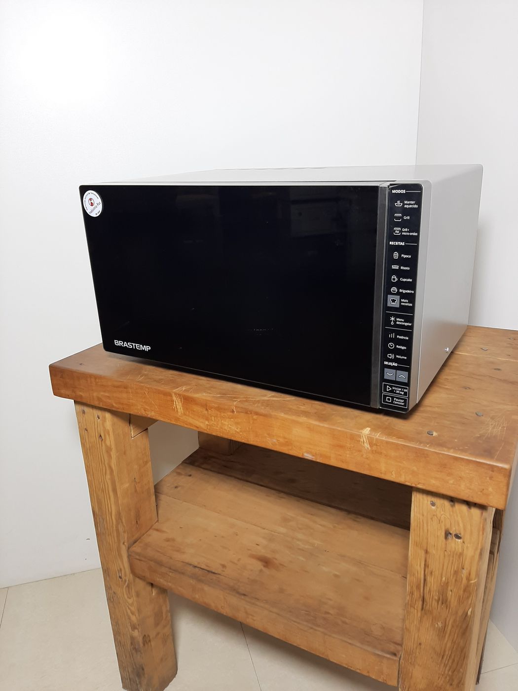 MICRO-ONDAS BRASTEMP FUNÇÃO GRILL 45 L - INOX