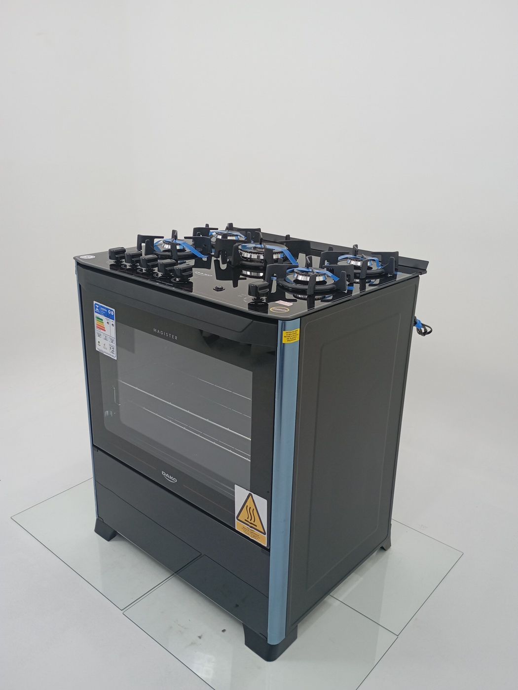 FOGAO DAKO 5 BOCAS MESA DE VIDRO MAGISTER - P