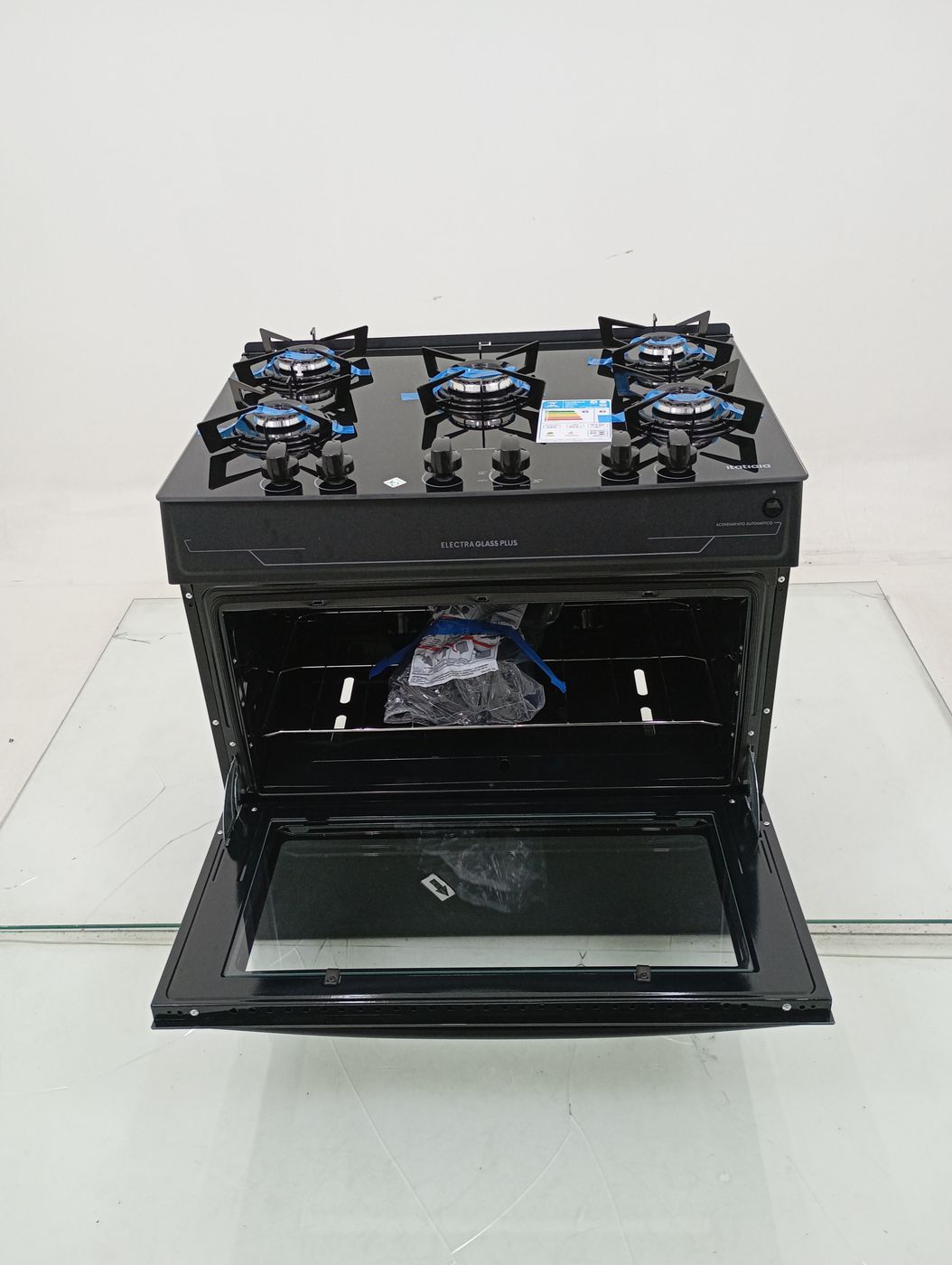 FOGAO ITATIAIA 5 BOCAS ELECTRA GLASS PLUS - P