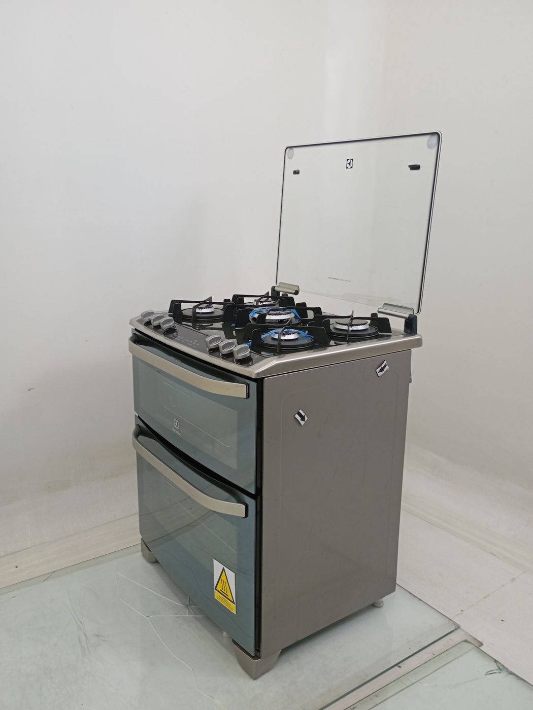 FOGAO ELECTROLUX 76DXV 5 BOCAS DUPLO FORNO ME