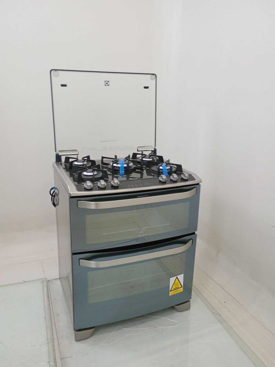 FOGAO ELECTROLUX 76DXV 5 BOCAS DUPLO FORNO ME