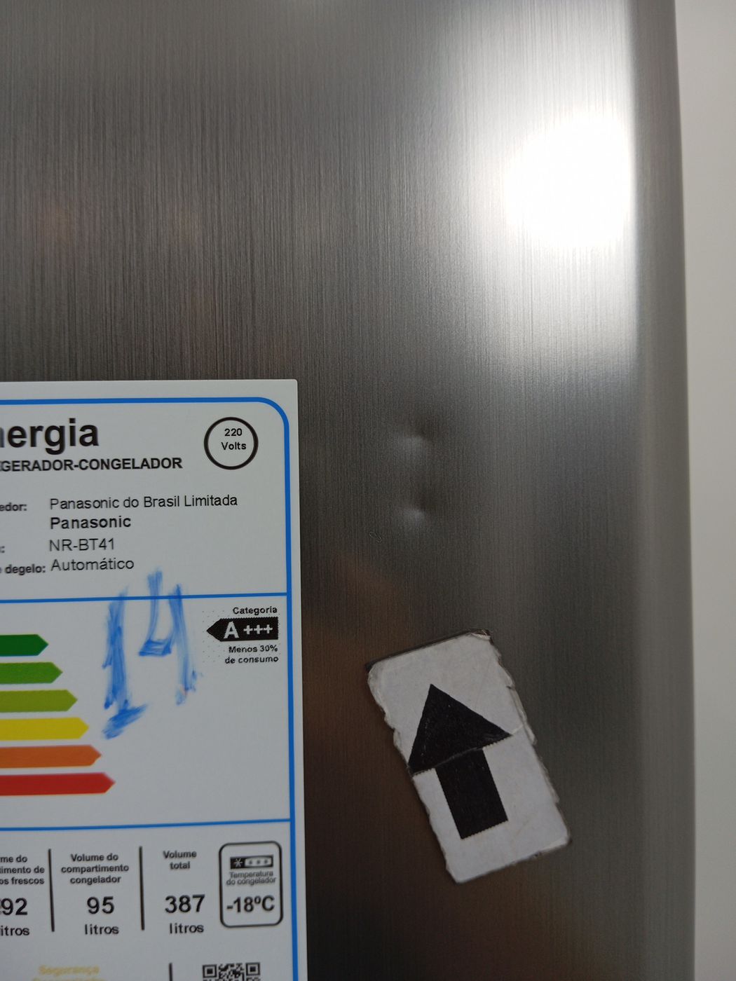 REFRIGERADOR PANASONIC PANASONIC 387L - INOX