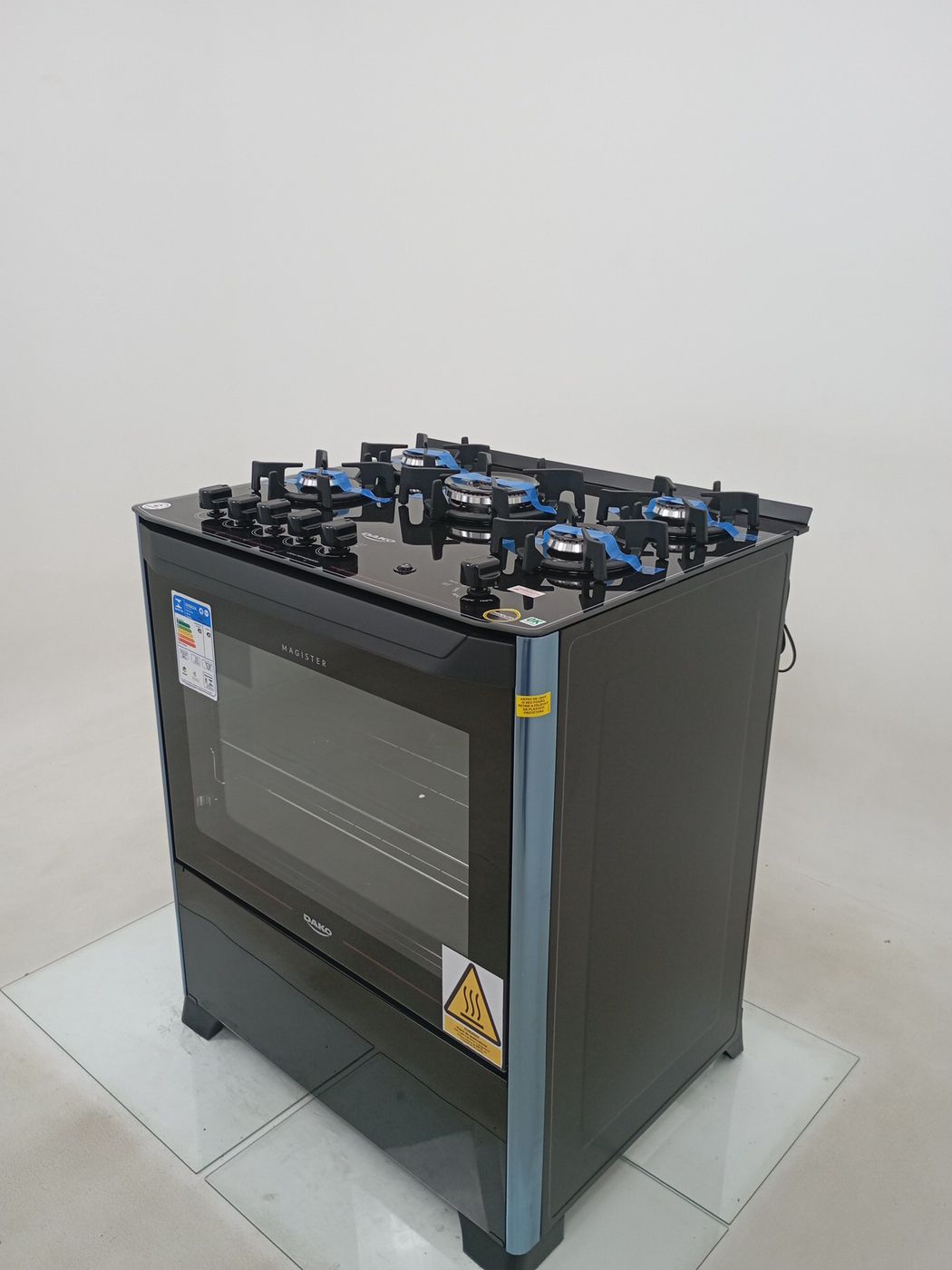 FOGAO DAKO 5 BOCAS MESA DE VIDRO MAGISTER - P
