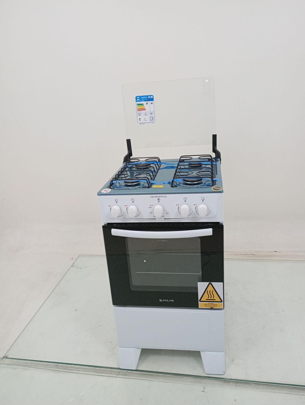 FOGAO ATLAS CLISEUM PLUS 4 BOCAS MESA INOX - 