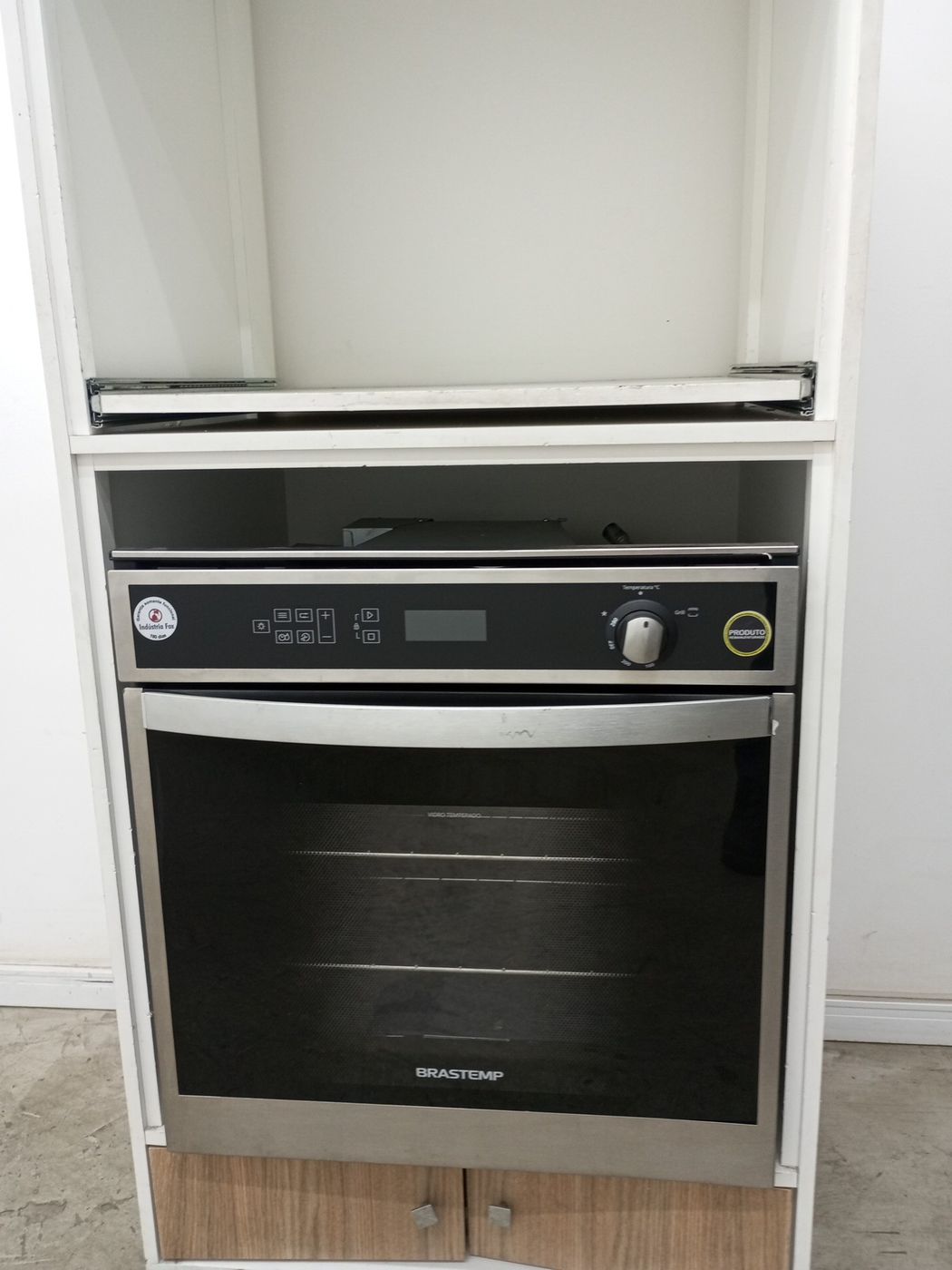 FORNO BRASTEMP DE EMBUTIR 78L A GAS C/ CONVEC