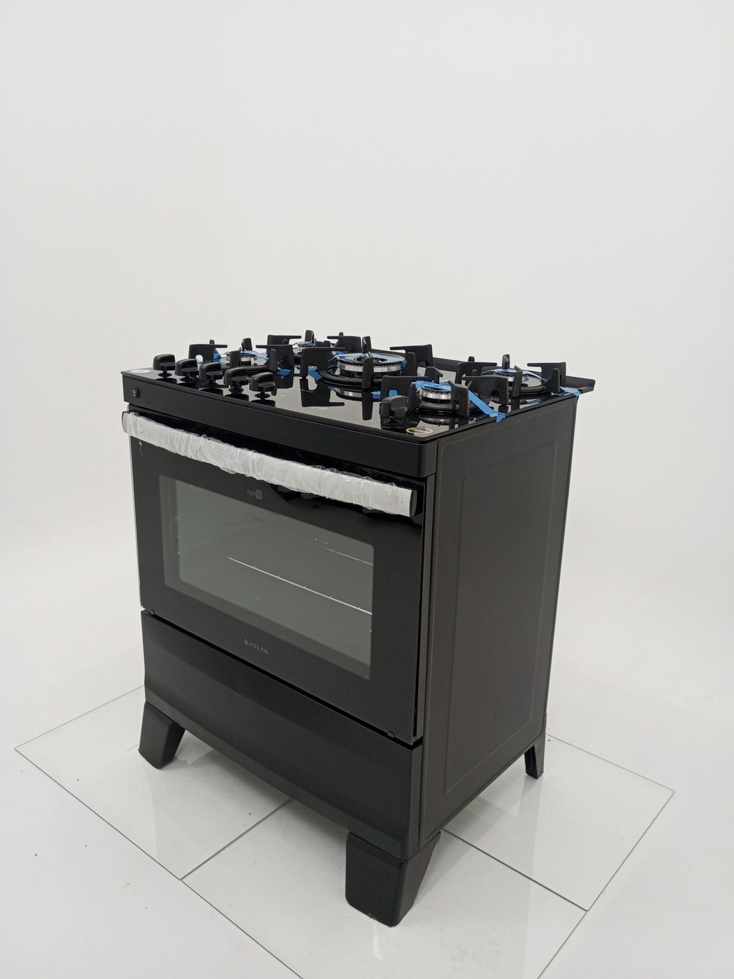 FOGAO ATLAS 5 BOCAS COM MESA DE VIDRO AGILE U