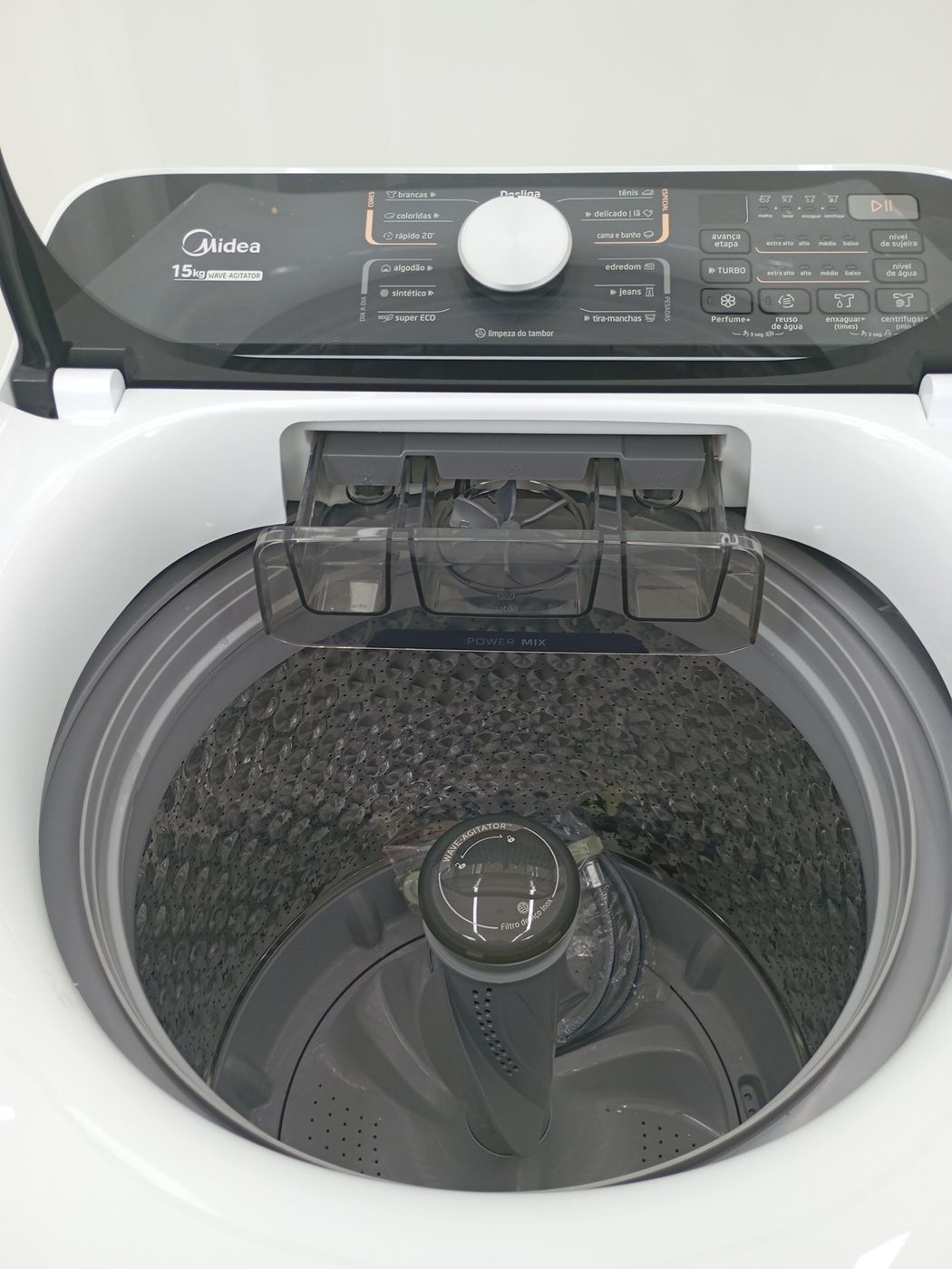 LAVADORA MIDEA LAVADORA TOP LOAD 15KG - BRANC