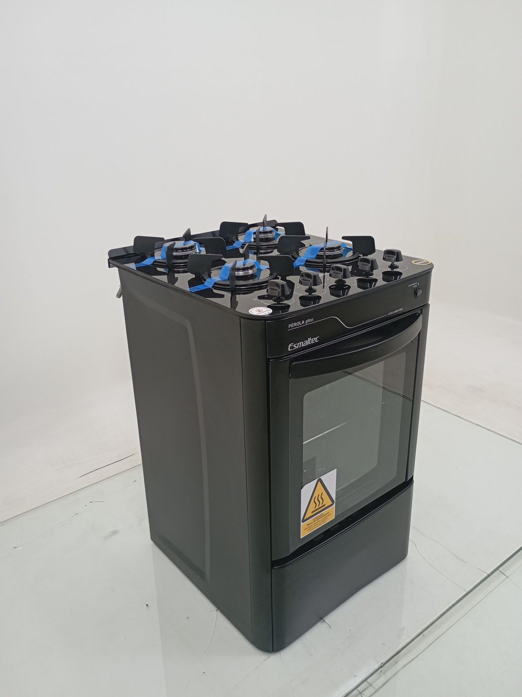 FOGAO ESMALTEC 4115 4 BOCAS PÉROLA GLASS - PR