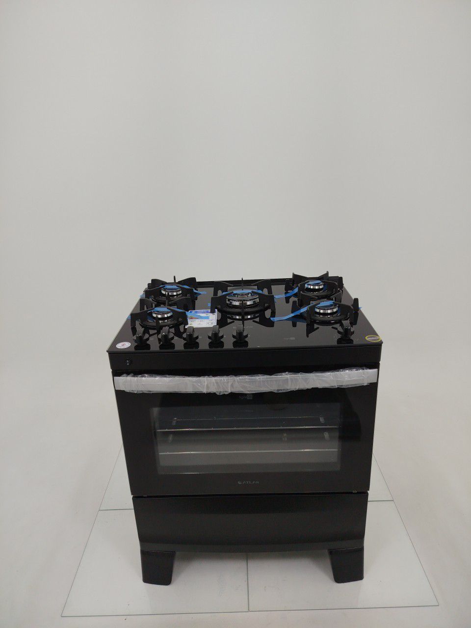 FOGAO ATLAS 5 BOCAS COM MESA DE VIDRO AGILE U