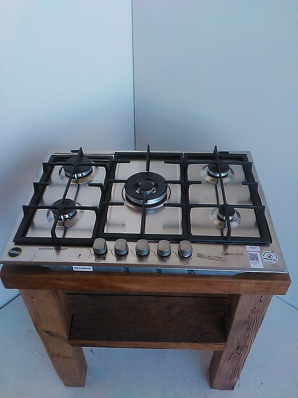 FOGÃO MESA A GAS 5 BOCAS 75CM BRASTEMP