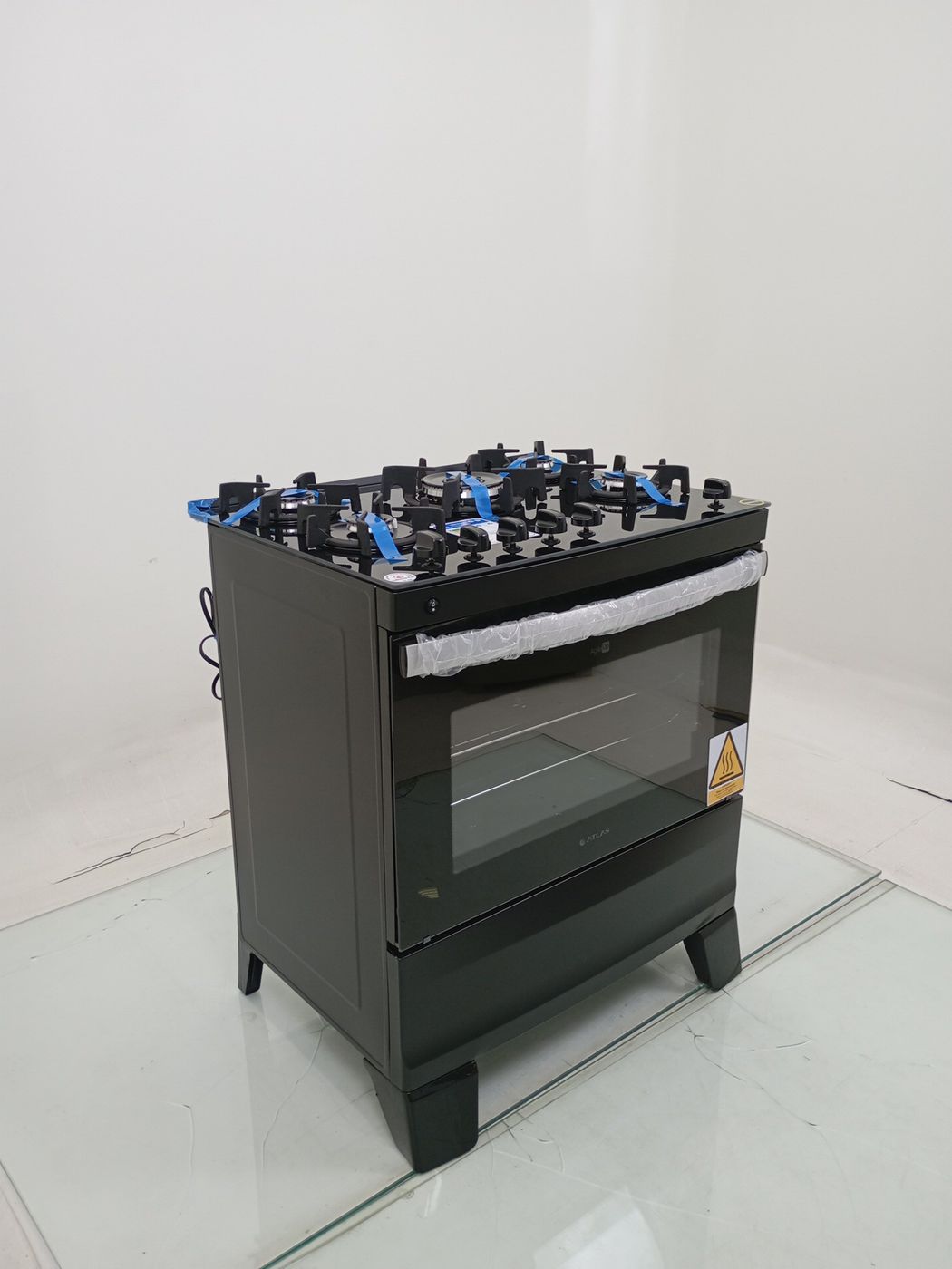 FOGAO ATLAS 5 BOCAS COM MESA DE VIDRO AGILE U