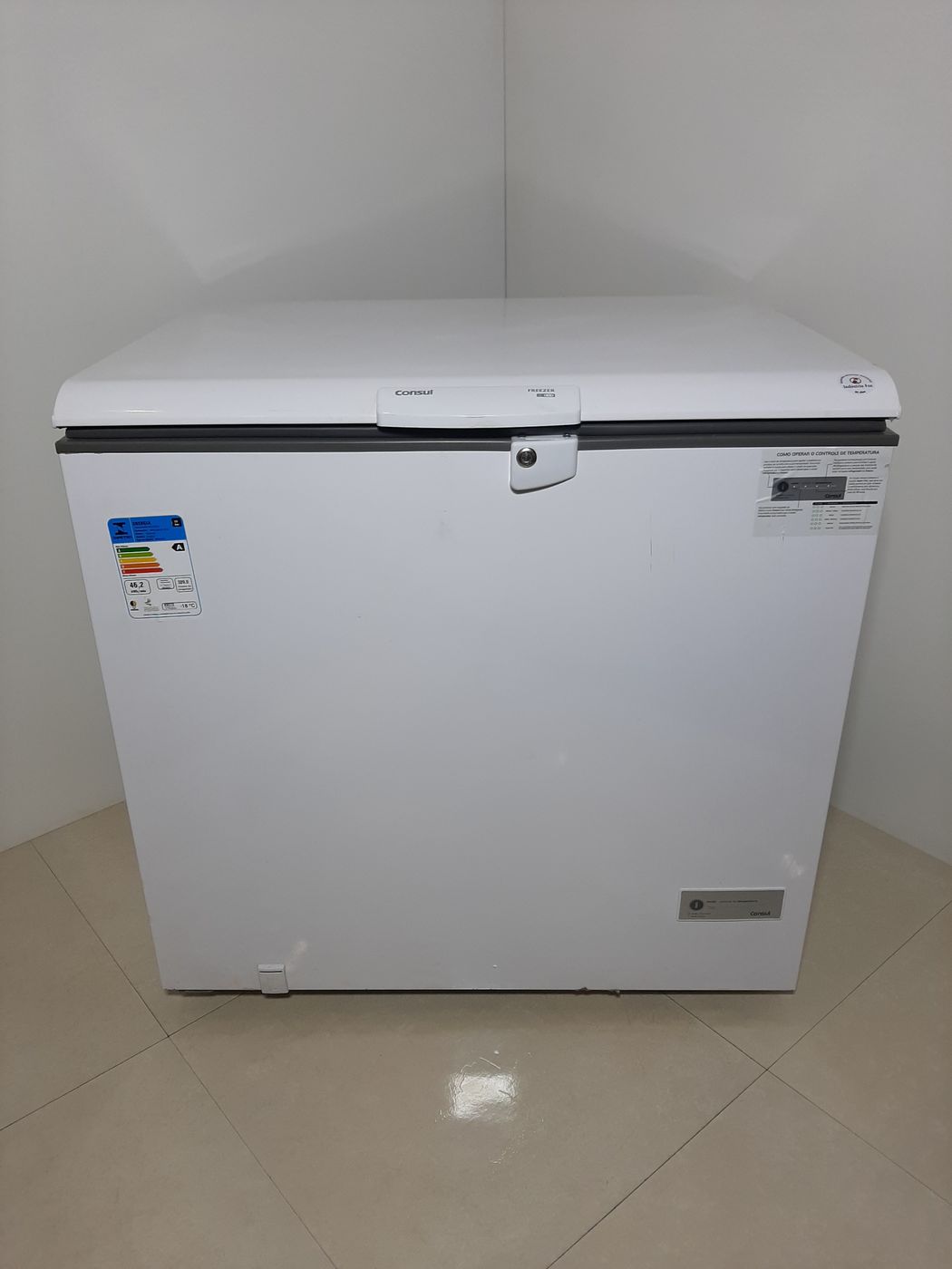 FREEZER CONSUL HORIZ 1 DOOR 309L BR - BRANCO