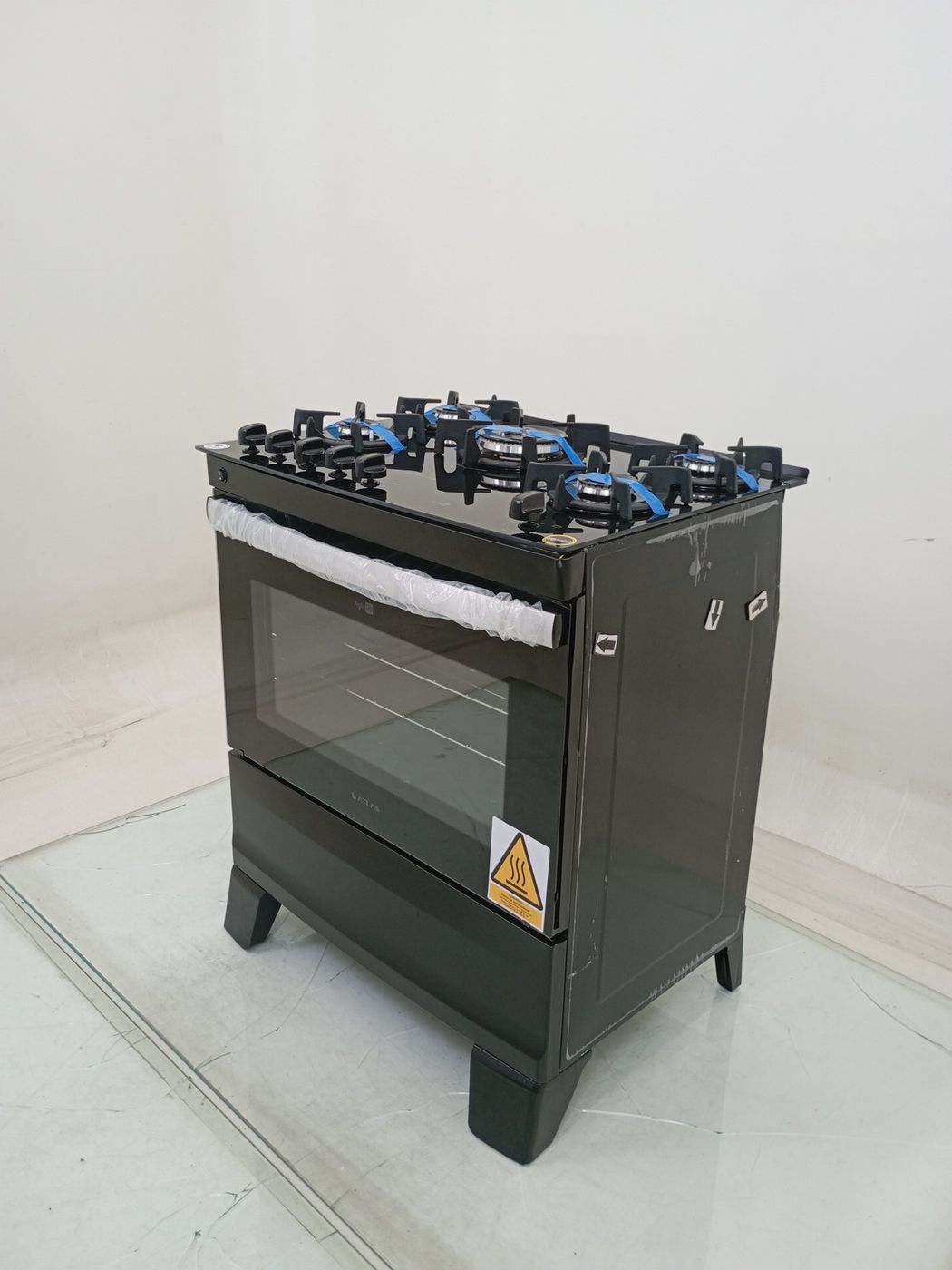 FOGAO ATLAS 5 BOCAS COM MESA DE VIDRO AGILE U